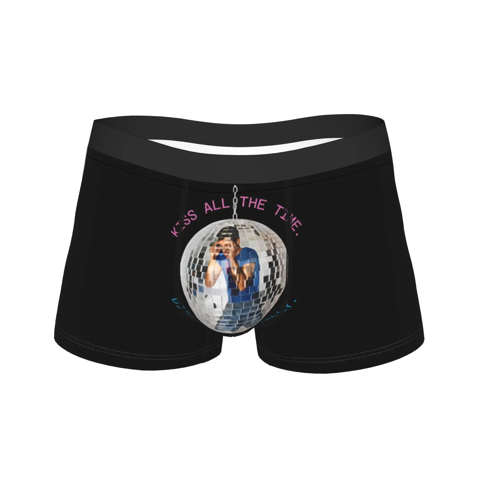 

Мужские дышащие трусы-боксеры Harrys Styles Kiss All The Time Album, с анатомическим карманом, большие размеры