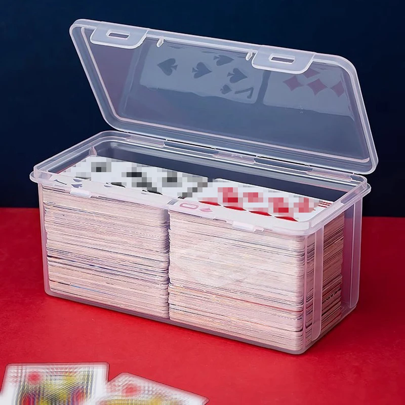 Household Transparent Poker Case Large Capacity Playing Card Storage Plastic Box Game Card Case