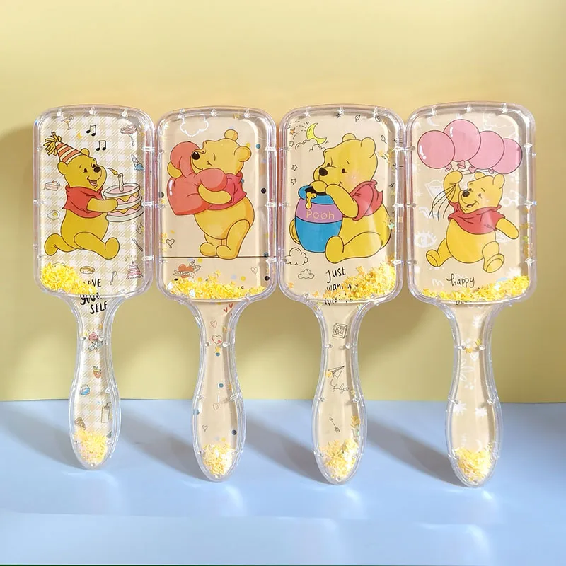 

1/4pcs Pooh Bear Series Hairbrush Disney Cartoon Anime Comb Peripheral Air Cushion Massage Hairbrush Children Student Comb Gift
