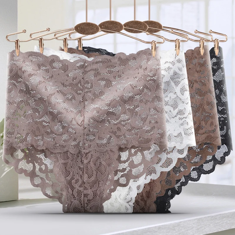 O 엘리먼트 여성 속옷, 아이스 실크 하이웨이스트 뱃살 보정, 힙업 레이스, 순면 항균 크로치, 여아용 반바지, 여름 얇은 스타일