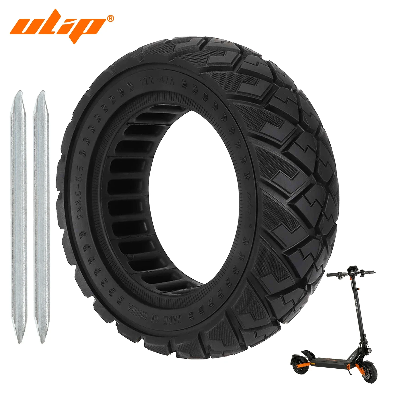 

ULIP 9x3.0-5.5 Solid Tire for 2024 New Kukirin G2 Pro Electric Scooter Front and Rear Puncture-resistant Tires Replacement Parts