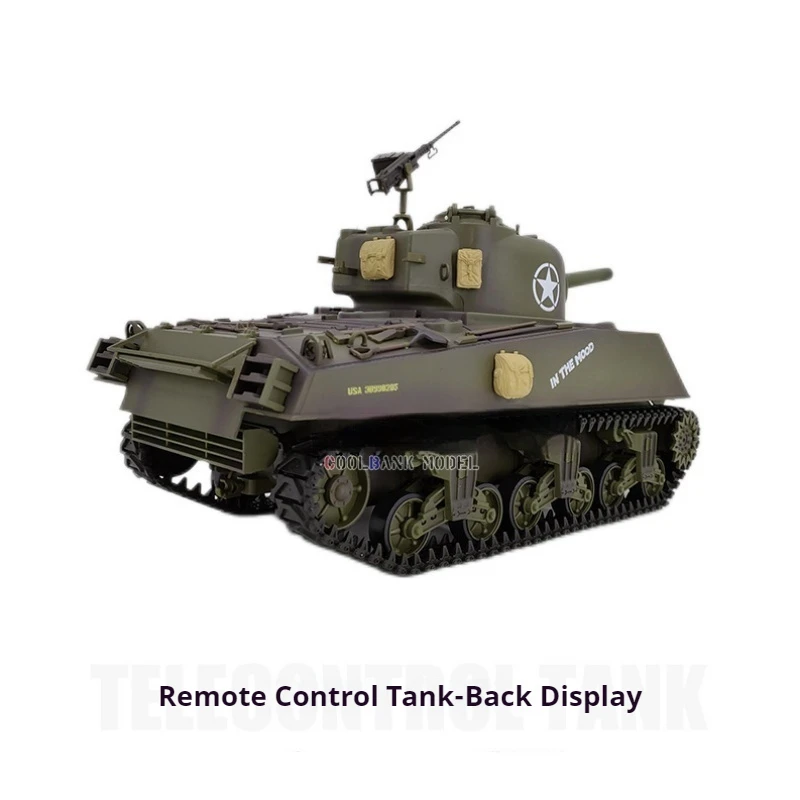 Kubing ke henglong 1:16 americano m4a3 sherman multi-canal híbrido tanque de controle remoto elétrico modelo arma barril modelo militar