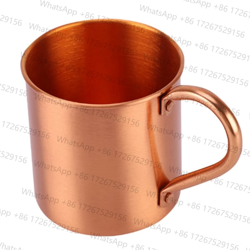 Trendy! Sports Products Straight Cup Handle Cocktail Cup Pure Copper Mug