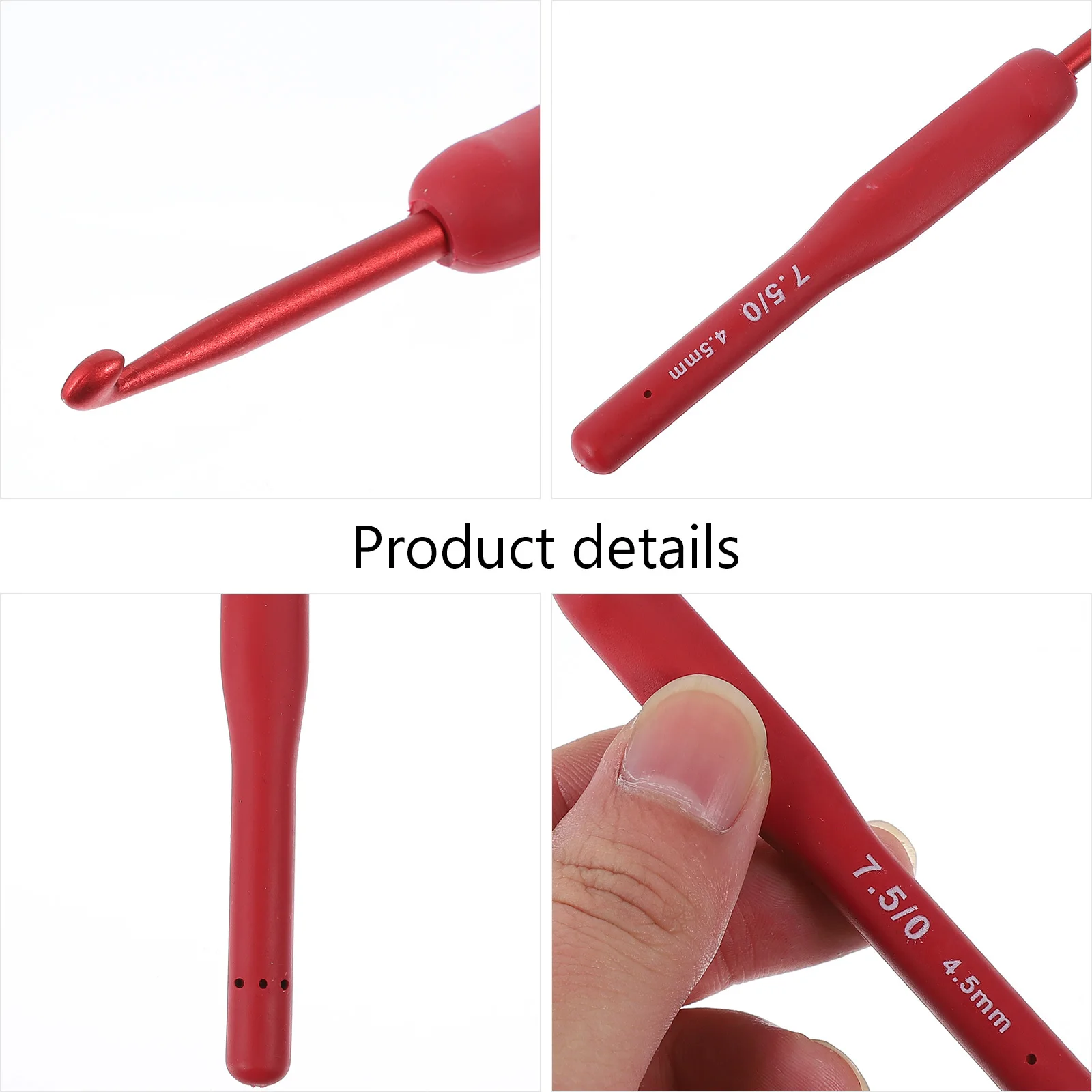 

9Pcs Crochet Hooks Set Knitting Needles Kit Aluminum DIY Needle with Comfort Grip for Long Time Weaving Projects Handmade