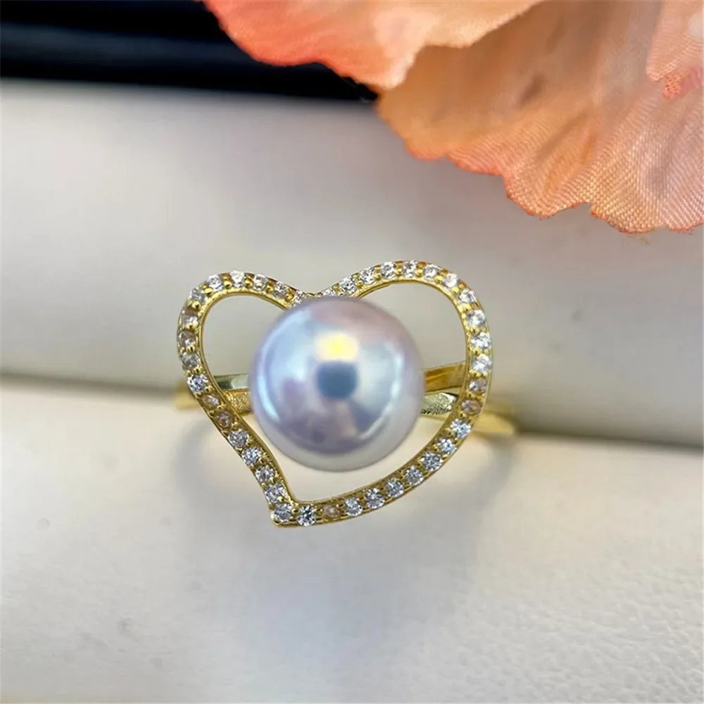 Solid S925 Sterling Silver Pearl Ring Settings Findings & Accessories  for Jewelry Making Bulk Wholesale Craft Supplies No Pearl
