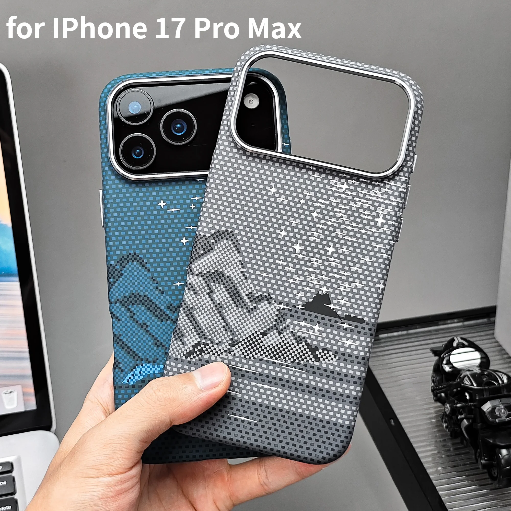 Fashion Luxury Carbon Fiber Texture Slim Skinn Feel Case For iPhone 18 Pro Max 15 16 17 Pro for Magsafe Shockproof Protect Cover - view 2