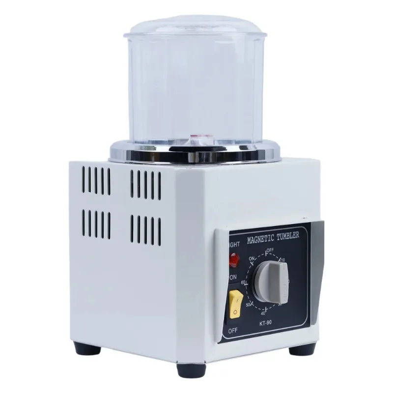 New KT-90 Magnetic Tumbler Jewelry Polisher Metal Finisher Finishing Machine 110V/220V Gold Precision Parts Surface Polishing