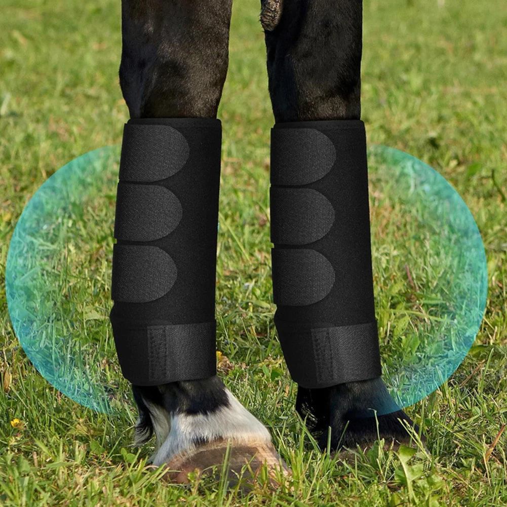 2pcs/set Horse Boots Tendon Protection Horse Leggings Adjustable Horse Sport Boots Set for Jumping Training Equestrian Equipment