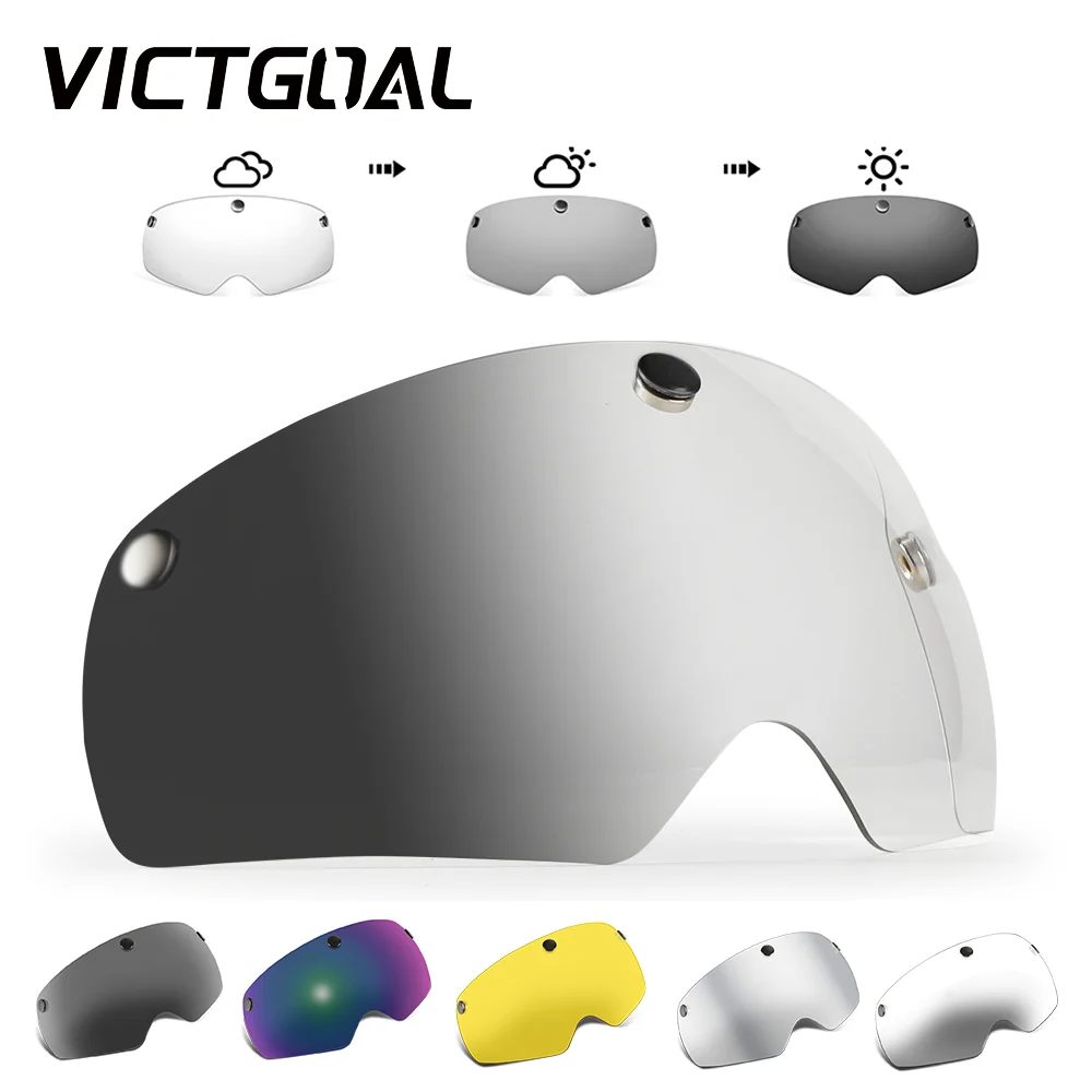 VICTGOAL Bicycle Helmet Lens Magnetic Helmet Goggles Cycling Helmets Shield MTB Road Bike Helmets Accessories For Night Cycling