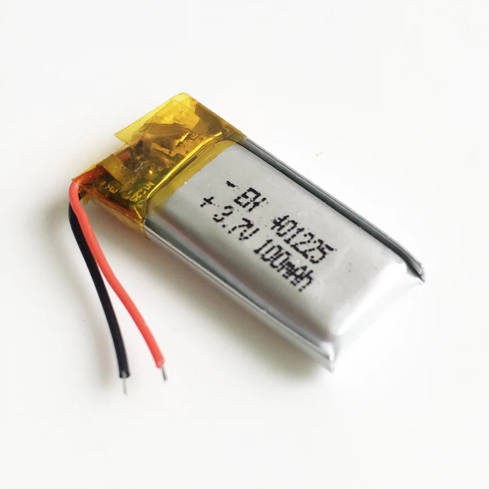 3.7V 100mAh Lithium Polymer Lipo Rechargeable Battery 401225 For MP3 Bluetooth Smart Watch MID Headset Headphon Recorder