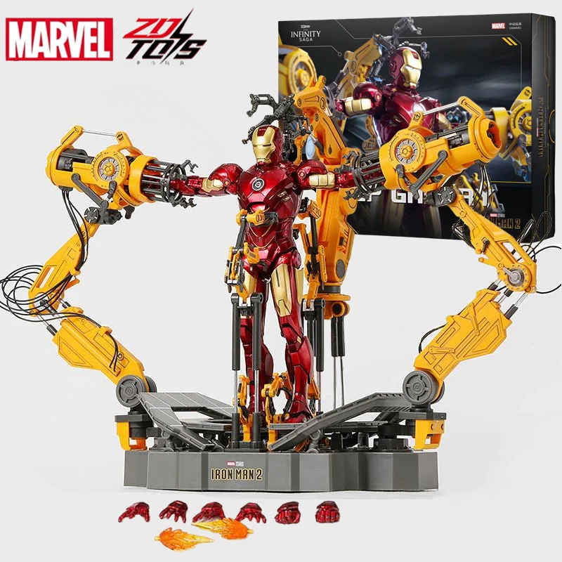 

Zd Toys Marvel Iron Man MARK4 With Suit Up Gantry Action Figure 1/10 Tony Stark Model Figure Collectible Toy Gift For Kid