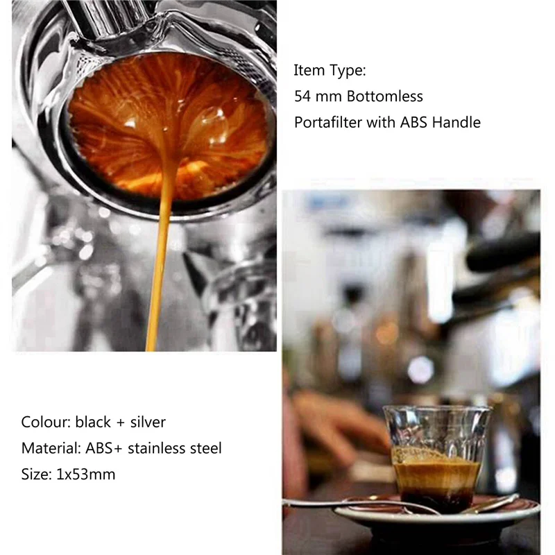 فلتر القهوة بدون قاع AF93-54 مم لآلة Breville Barista Express والمزيد من آلة Breville Espresso (تضمن حلقة جرعات القهوة)