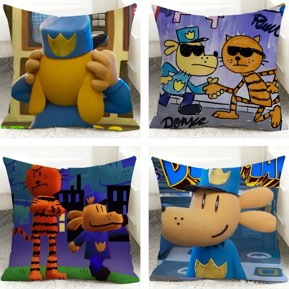 D-dog Man Cute Anime Cushion Cover Pillows Modern Home Decoration Living Room Pillow Covers Decorative Cushions Cover