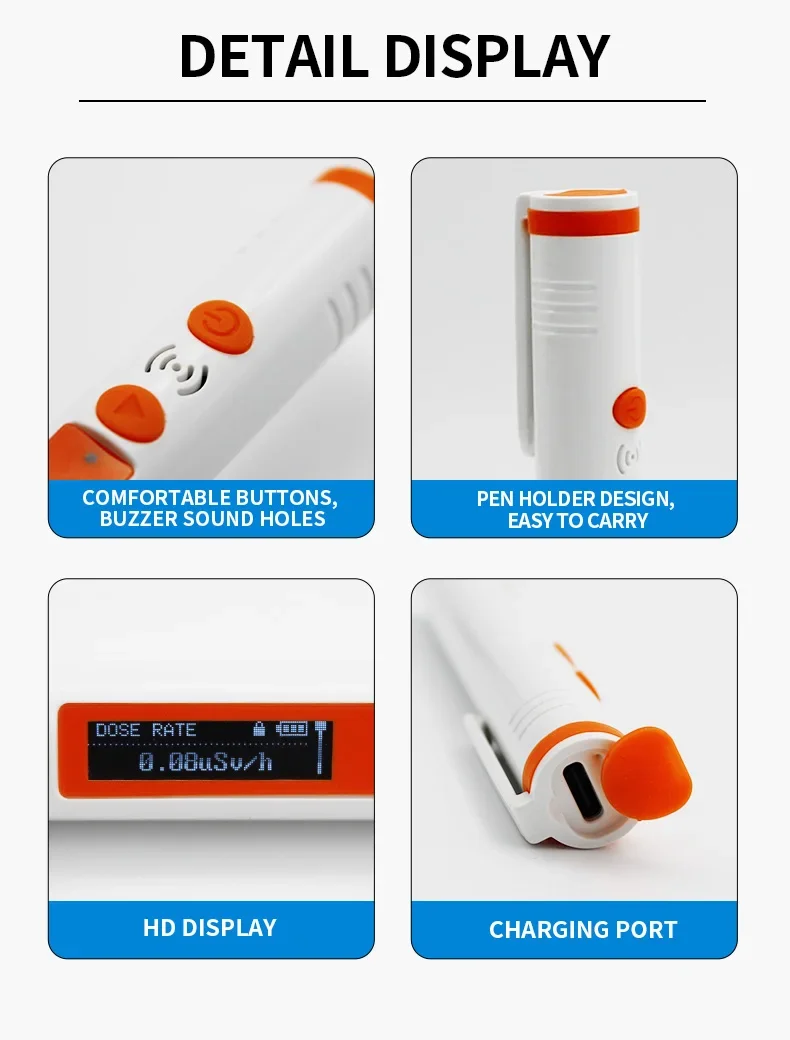 Aikesi HFS-P3 détecteur de rayonnement nucléaire Portable avec écran LCD détection de rayons X bêta Gamma garantie 1 an Support ODM personnalisé