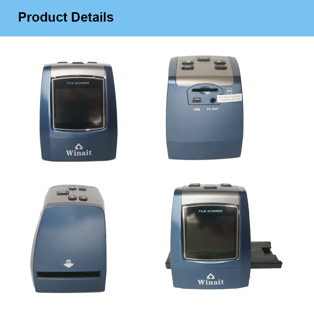 Scanner per pellicole negative/slide MAX 22MP 35mm con display a colori