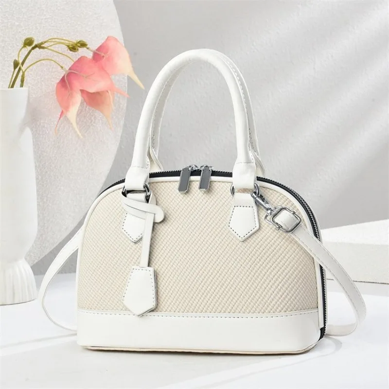 Unique Leather Crossbody Diaper Bag Women's Luxury Tote Vintage Minimalist Designer Large Capacity Elegant Artisan