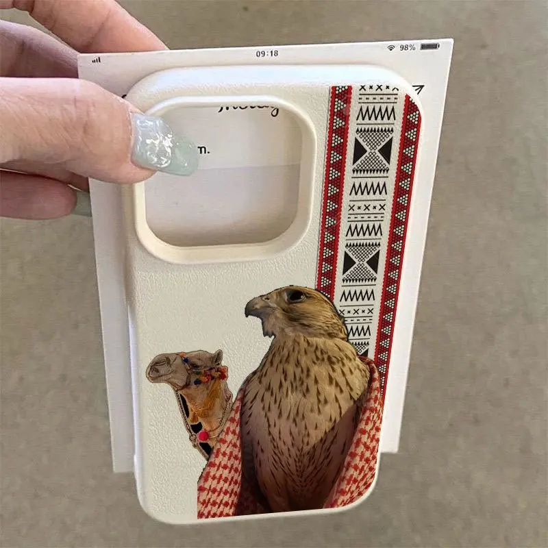 نمط فني تقليدي من Hunter Camel لهاتف iPhone 16 Pro Max، متوافق مع iPhone 15 Pro Max/14/13 Pro/12 #5