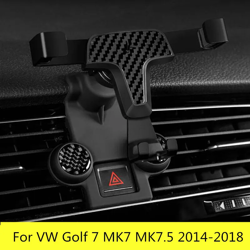 

Gravity Phone Holder Case Air Vent Mount Cradle Stand For VW Golf 7 MK7 MK7.5 R GTI GTE 2014-2018 Car Styling Accessories