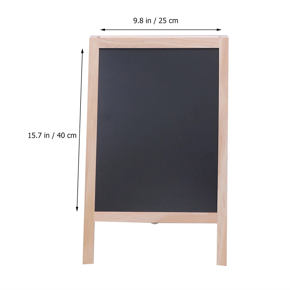 Quadro-negro de madeira para crianças, quadro de mensagens lateral duplo, visor branco e preto, lousas para balcão de bar