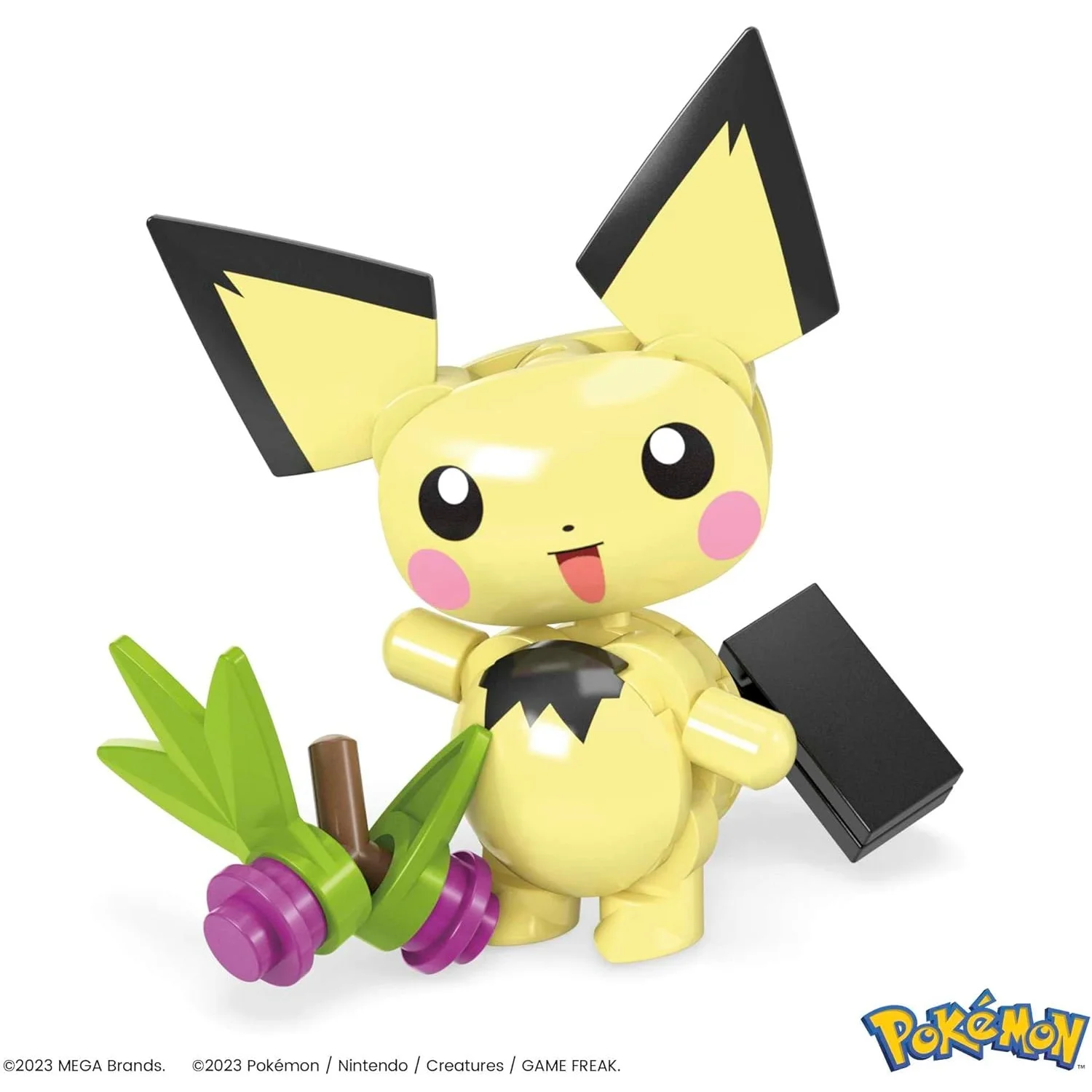 Mega Pokemon Quest in Pichu Forest Building Set 84pcs Blocks with Movement HPB59 without Box
