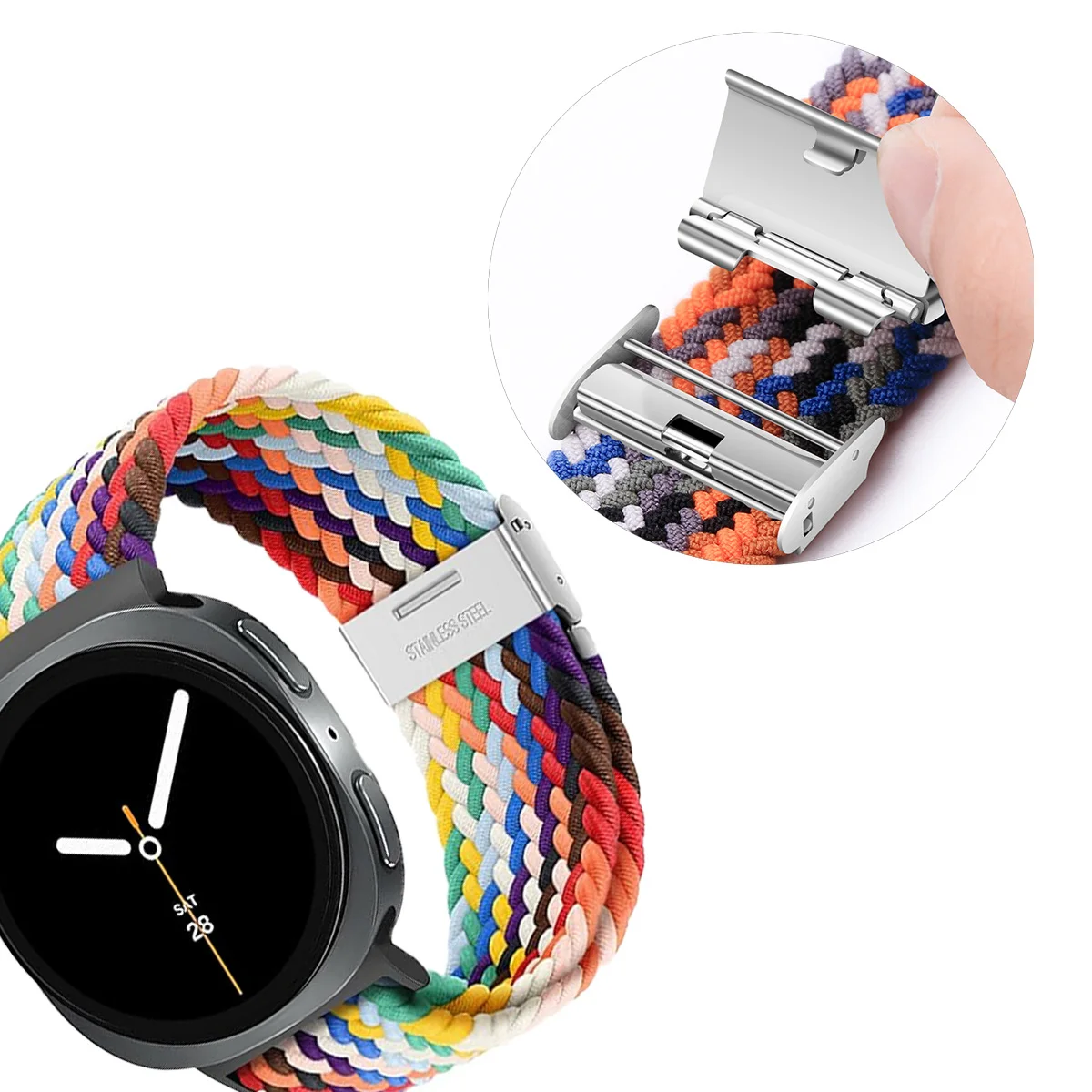 Bradied Loop for Samsung Galaxy Watch 9 Band Sport Replacement Bracelets Correa for Samsung Watch 8/8 Classic Watch Accessoires