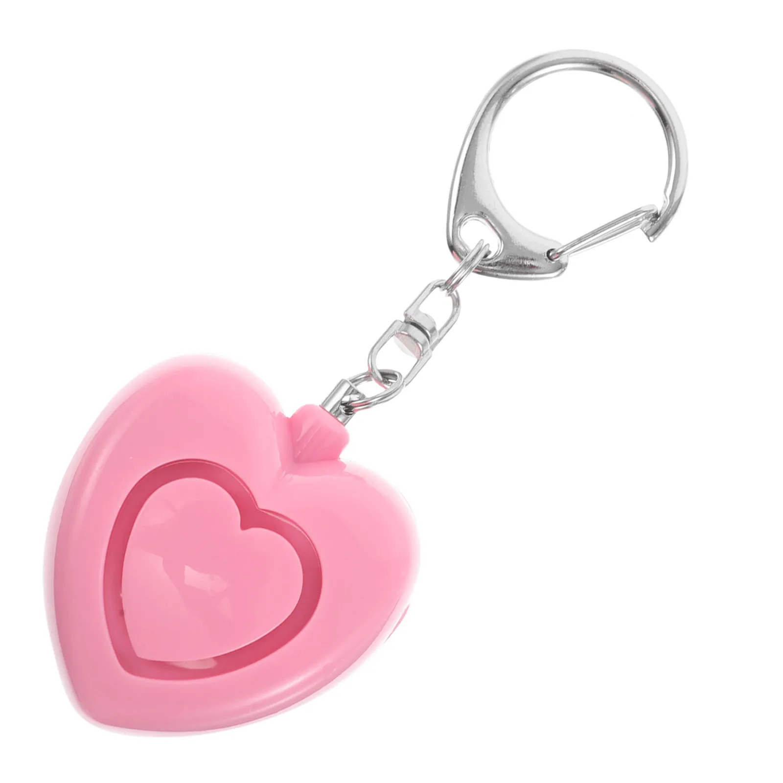 Heart Shaped Personal Alarm LED Light 130Db Emergency Alarm Portable Keychain Safety Device for Women Outdoor Personal