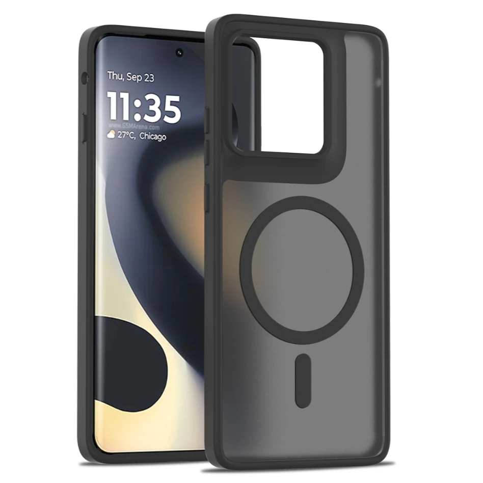 

Ultra-Thin Wireless Charging Case for Motorola Moto Edge 2025 - TPU/PC Silky Smooth Touch Shockproof Cover for MagSafe Shell