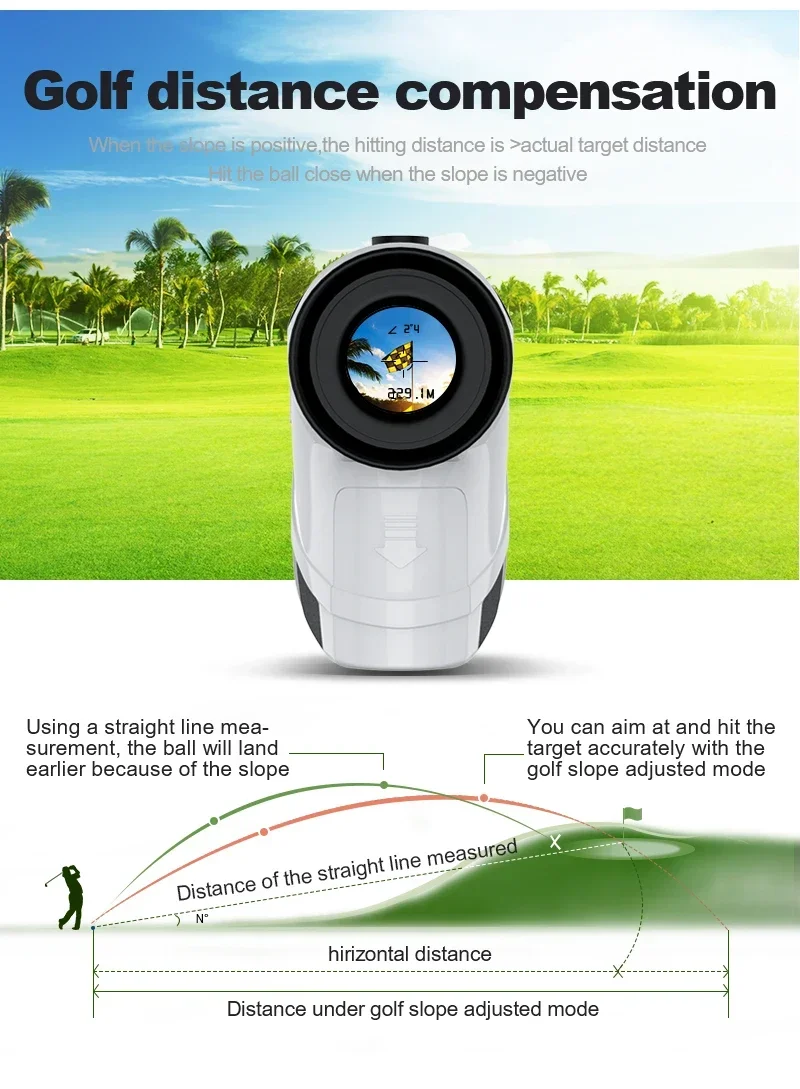 2025new2500M NOHAWK Bow Sight Rangefinder 사냥 거리 측정기 골프 거리 측정기