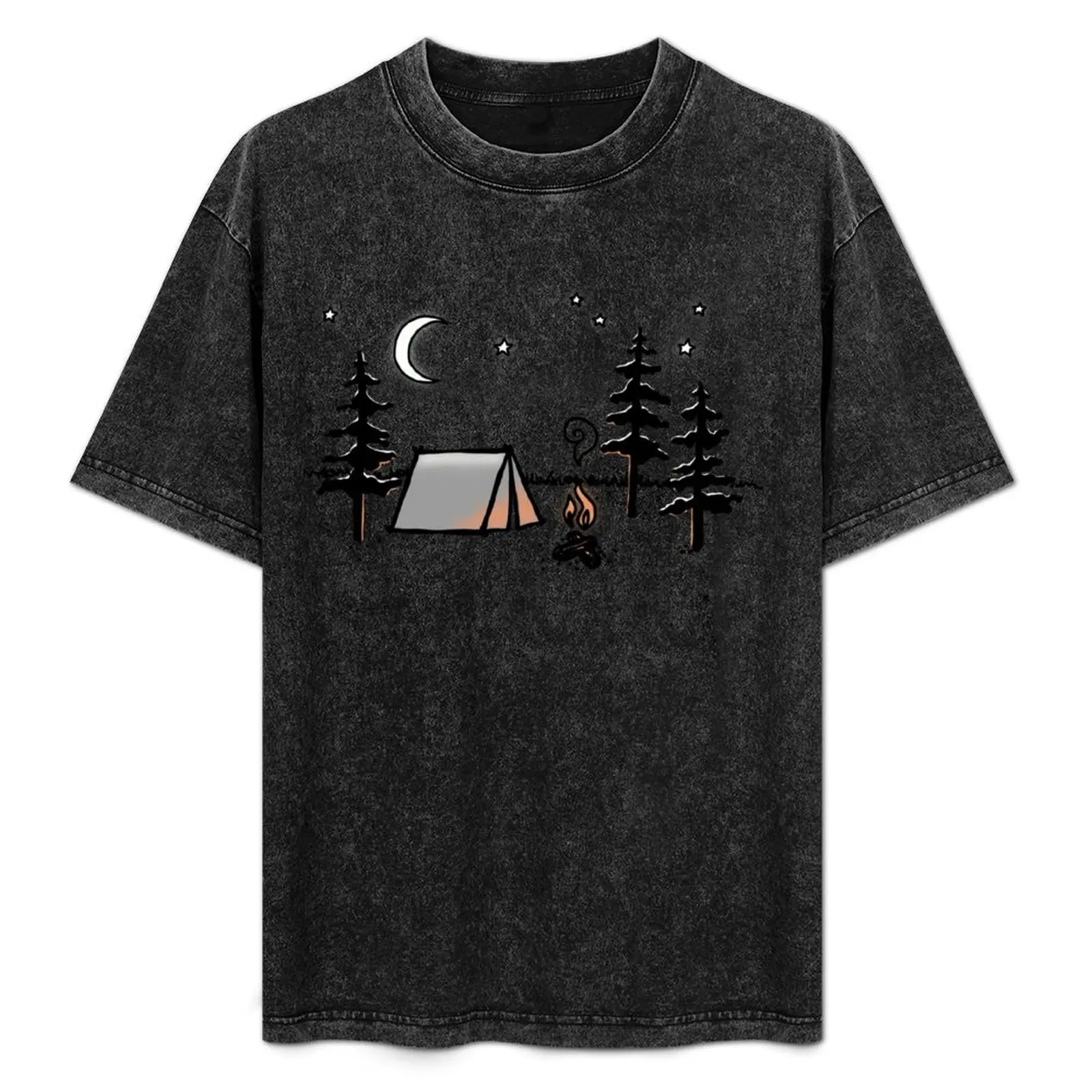 campfire under the stars T-Shirt plus size tops summer clothes graphic t shirt vintage heavyweight t shirts for men