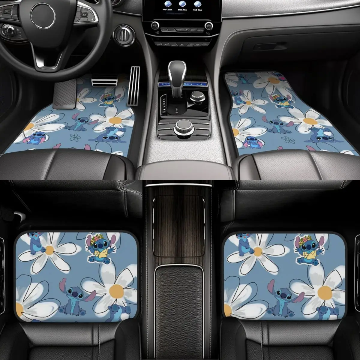 الأسد غرزة Kawaill الغريبة الحصير سيارة السجاد مجموعة كاملة المضادة للانزلاق العالمي السيارات الكلمة حصيرة صالح للشاحنات المتوسطة