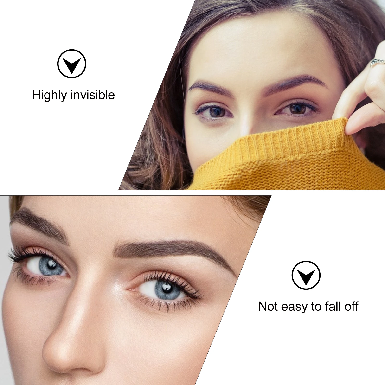 3 Set Nastro invisibile per doppia palpebra Strisce per sollevamento palpebre traspiranti impermeabili per le donne Kit di forniture per il trucco degli occhi Strumenti cosmetici