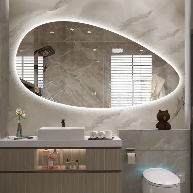 

Customized special-shaped anti-fog led smart bathroom mirror, bathroom bathroom light mirror