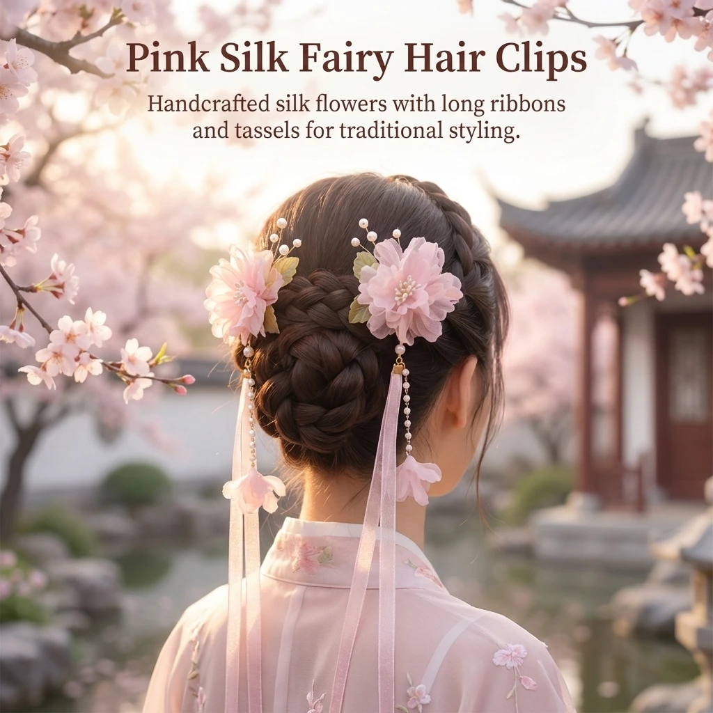 Presilhas de cabelo de chiffon - Hanbok Hair Pin avaliação e preço