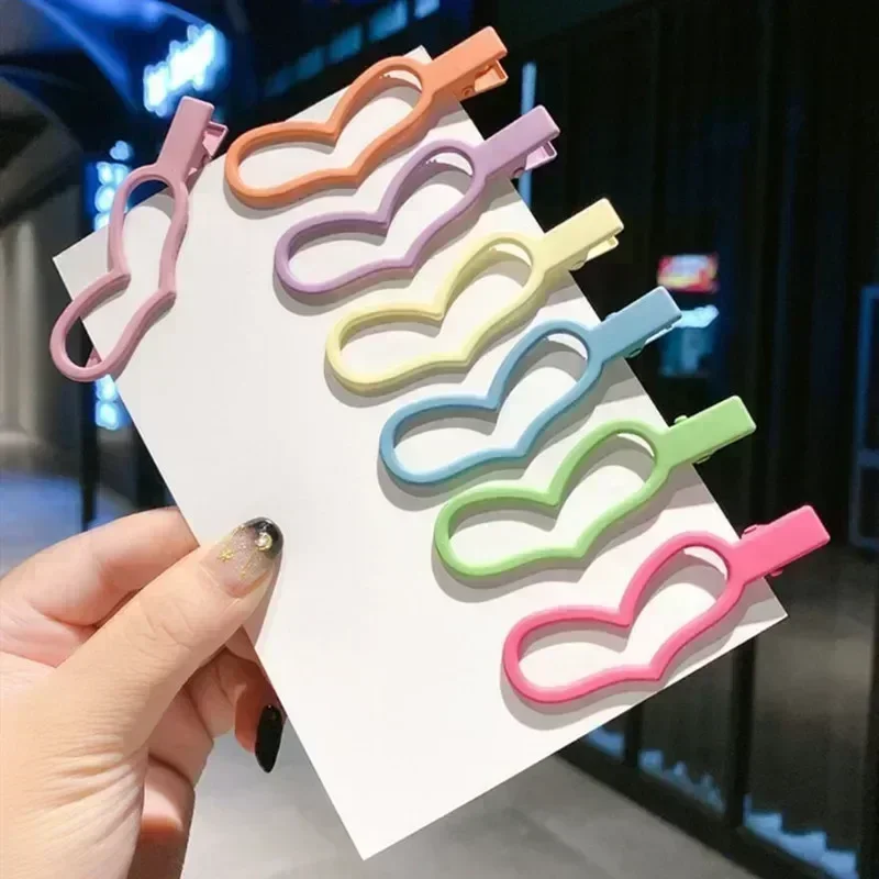 Cute Barrettes Girl Korean Version Hairpins New Candy Color Frosted Temperament Bang Clip Headdress Female Side Banger Clips