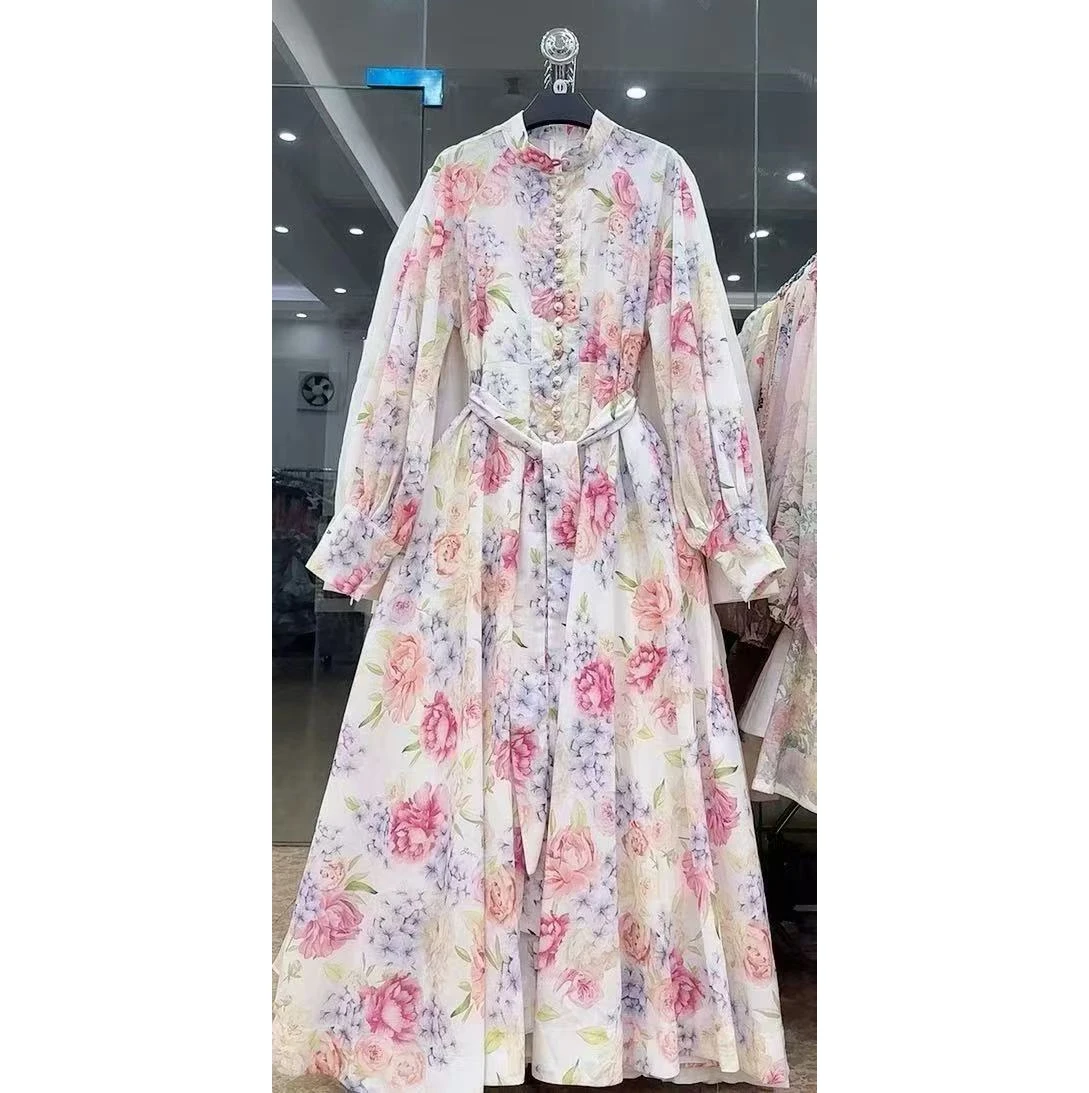 

Summer 2025 Women's Style Printed Dress with Stylish Aging and Slimming Appearance Long Dress