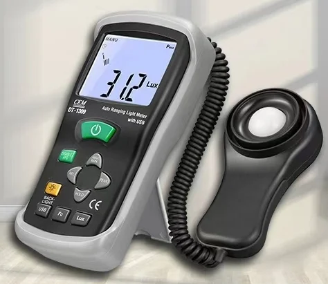 CEM DT-1308 Digital Light Meter,DT-1309 Multi-function Illuminometer, Photometer, Luminance Meter