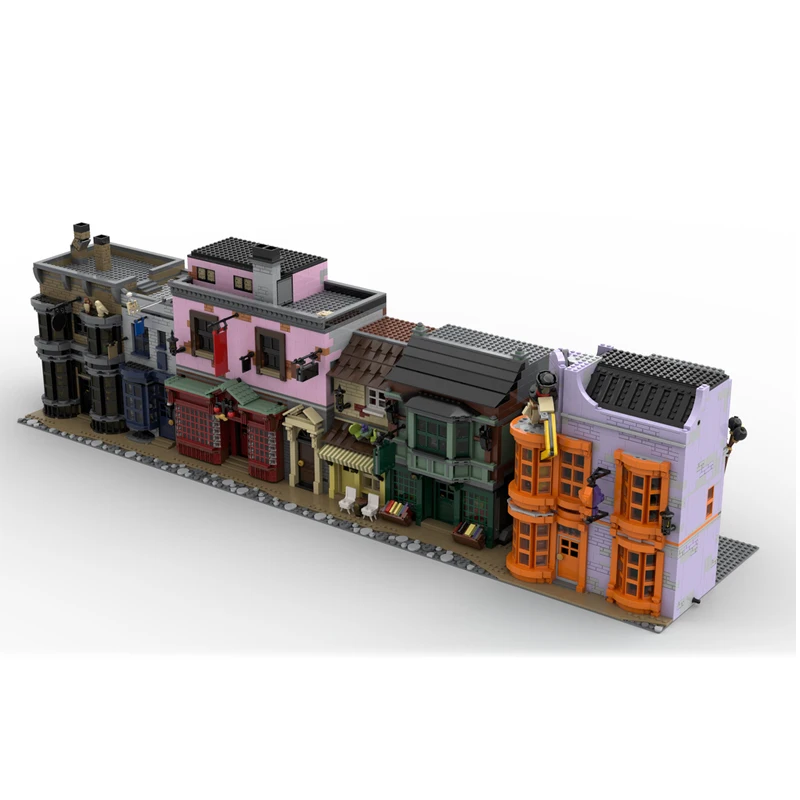 人気の7455ピースMOCモジュール式英国街路ビルディングブロックDIY教育組み立てクリスマスプレゼント、家族や友達への贈り物に