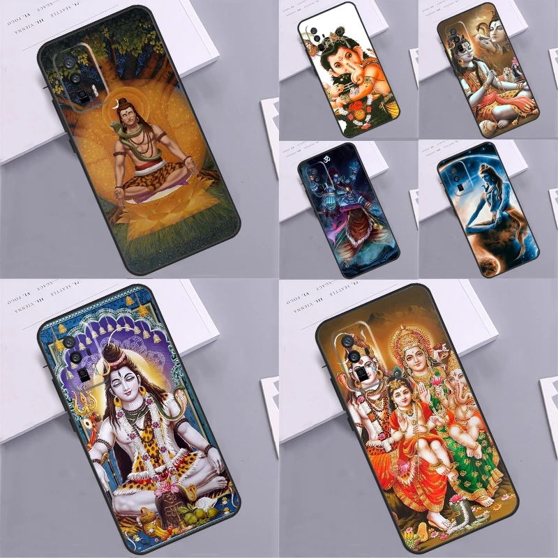 God Diety Hindu Ganesha Shiva Case For Xiaomi POCO F5 X5 X3 Pro M6 M5 M5s F3 F4 X4 GT 12X 12T 11T Pro 12 13 Lite Coque