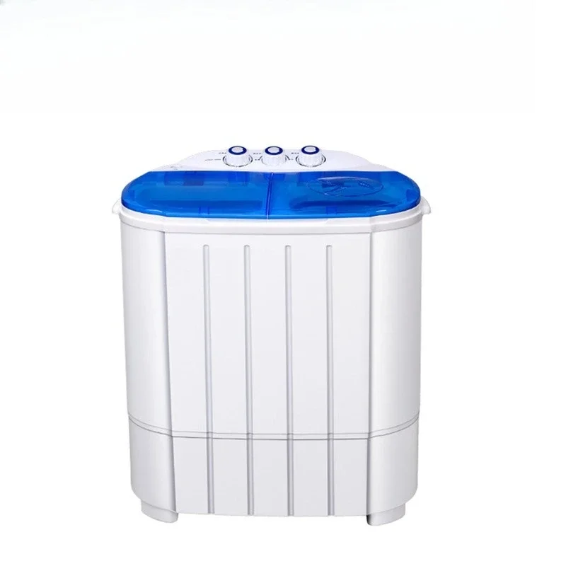 Small single and double buckets, small washing machine, household semi-automatic dormitory three-in-one shoe brush machine