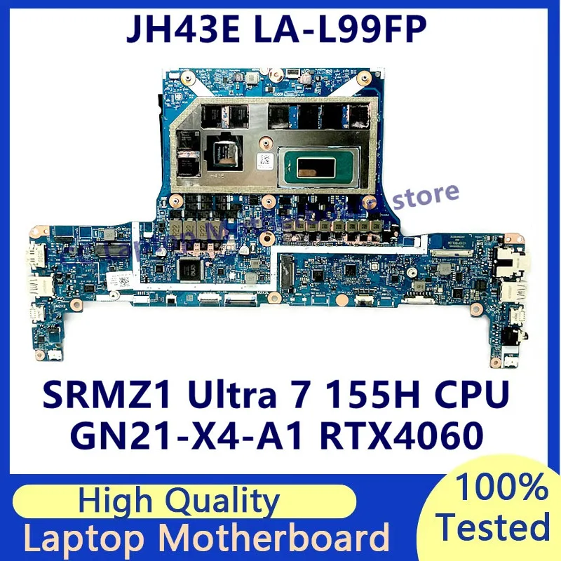 

Материнская плата JH43E LA-L99FP для ноутбука Acer, материнская плата с процессором SRMZ1 Ultra 7 155H GN21-X4-A1 RTX4060, 100% полное тестирование, работает хорошо