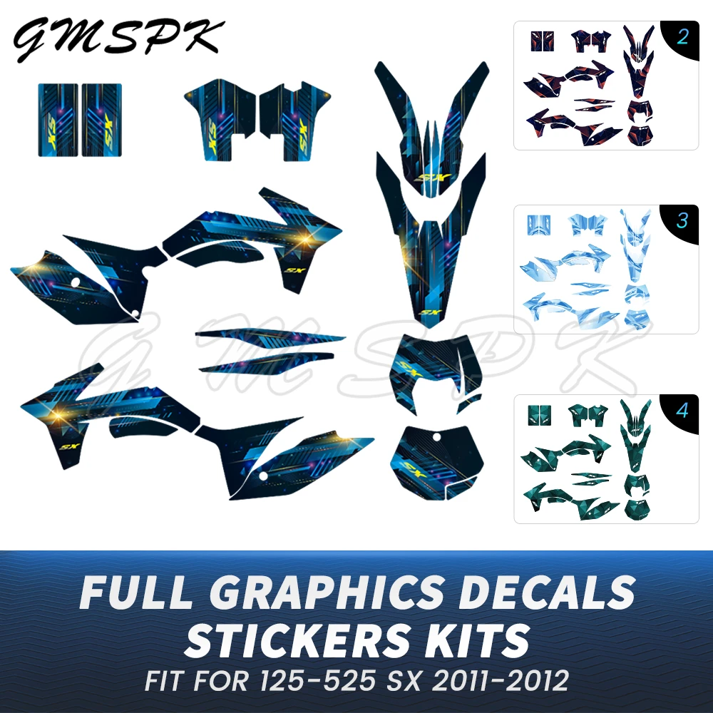 

Motocross Decoration Decals Graphics Backgrounds Stickers Kit Fit for KTM SX SXF 125 250 350 450 2011 2012