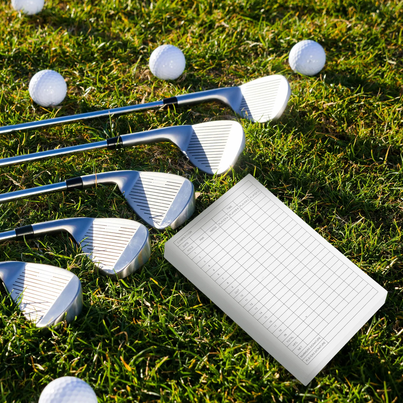 

30Pcs Golf Scorecards Heavy Duty Coated Paper Smooth Writing Score Record Tool for Tournament Practice Game Golfs Supplies