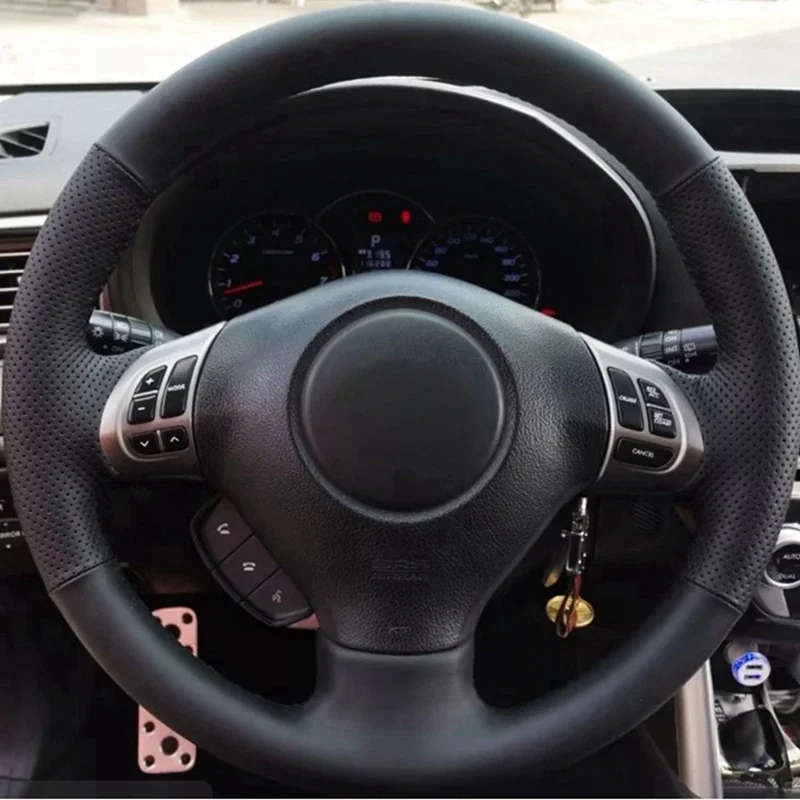 Car Steering Wheel Cover For Subaru Forester Impreza 2008-2011Legacy 2010 Exiga 2 Microfiber Leather DIY Sewing Car Accessories