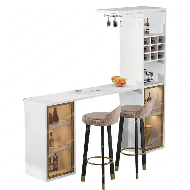 

Wall Long Table Living Room Wine Cabinet Integrated Table High Bar Table Living Room Partition Hallway Wine Cabinet