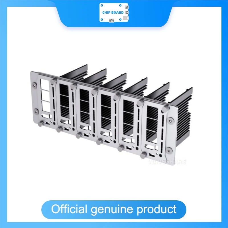 Waveshare PiRack-M6F Raspberry Pi 4 5 Cluster Server Rack Kit 2U Mount 10in Multi Node Computing Platform