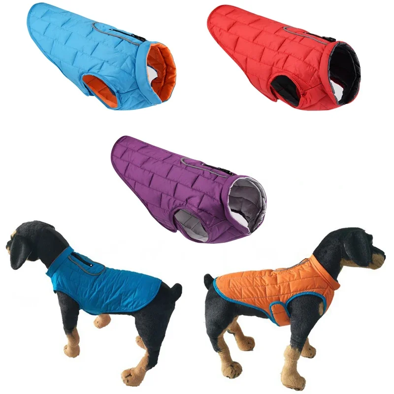 Ropa de invierno para exteriores, chaqueta para perro, chaleco, abrigo para mascotas de doble uso, ropa cálida para perros, Chihuahua, Golden Retriever, ropa Cachorro