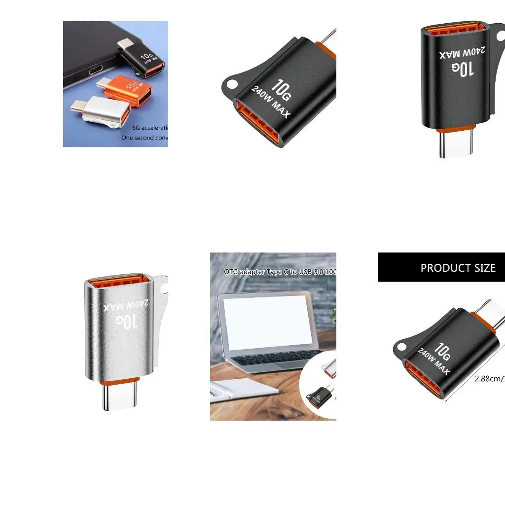 Metal USB C Type C Male to USB Female OTG Data Sync Data & Charging Converters Adapter for Cameras Phones Laptops