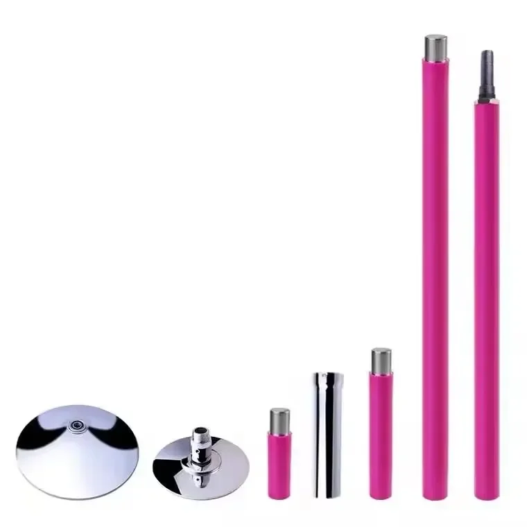 2.3-2.7m Professional Custom Training Poles Removable Portable Dancing Colorful Spinning Stripper Pole Dance