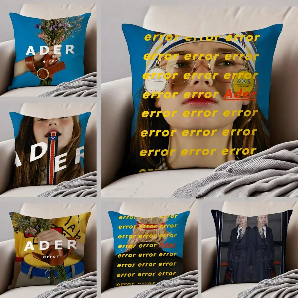 A-ADER ERROR ADER ERROR Cushion Cover Linen Pillow Case Soft Breathable Protective Couch Room Decoration