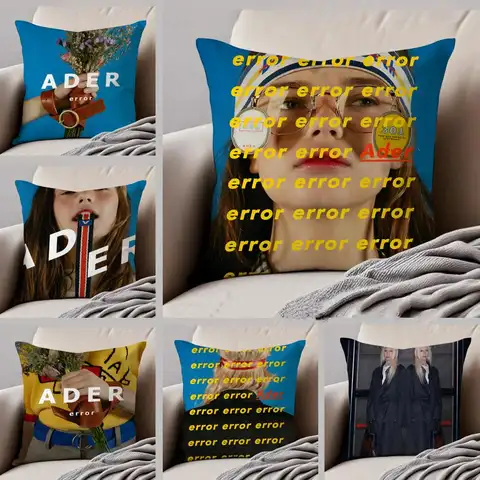 A-ADER ERROR ADER ERROR Capa de almofada de linho, capa de almofada macia e respirável, proteção para sofá, decoração de sala